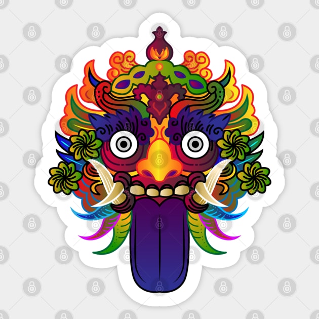 Kala traditional bali indonesian culture color ver Sticker by DikaOtter